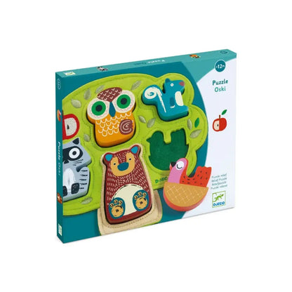 Encajable Oski Puzzles Madera Djeco encajable-oski-puzzles-madera-vistoso-de-animal-303