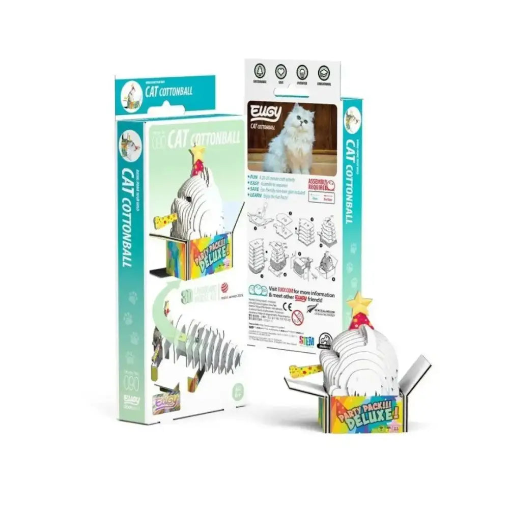 Eugy Gato Cottonball Puzzle 3D Eugy-Dodoland eugy-gato-cottonball-puzzle-3d-blanco-cartulina-977