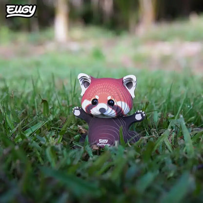 Eugy Panda Rojo - Puzzle 3D
