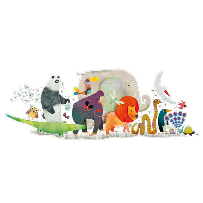 Gigante - El desfile Puzzles Gigantes Djeco gigante-el-desfile-puzzles-gigantes-vistoso-animales-106