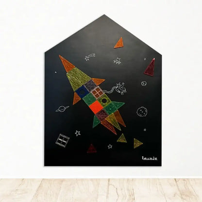 Imaboard Negra Pizarras Braintoys imaboard-negra-pizarras-vistoso-geometrico-cohete-839