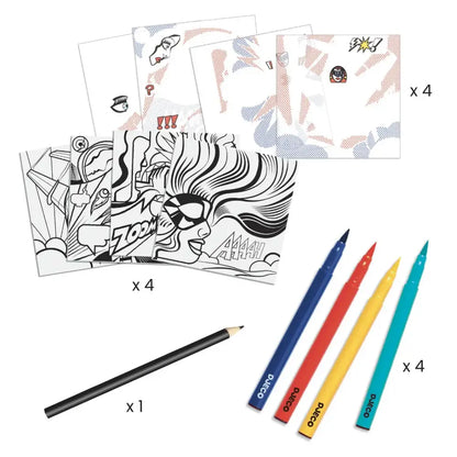Inspired by Superhéroes Manualidades Djeco Art & Craft inspired-by-superheroes-actividad-colocar-negro-343