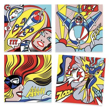Inspired by Superhéroes Manualidades Djeco Art & Craft inspired-by-superheroes-cuatro-comic-estilo-libro-471