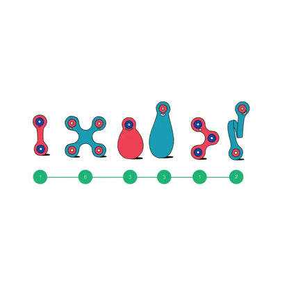 Itsy Pack - Flamingo/Turquesa Magnéticos Clixo itsy-pack-flamingo-turquesa-magneticos-fila-vistoso-agitarse-555
