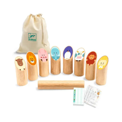 Juego de bolos Kyyänimo Djeco juego-de-bolos-kyyaenimo-madera-colocar-con-tematica-animal-402