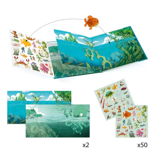Pegatinas reutilizables - Aventuras en el mar Manualidades Djeco Art & Craft aventuras-en-el-mar-189