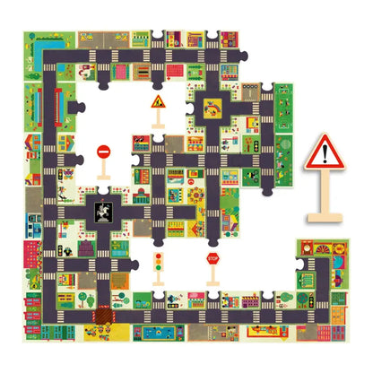 Pop to play - La Ciudad Puzzles Pop to Play Djeco pop-to-play-la-ciudad-puzzles-estilo-rompecabezas-camino-mapa-476