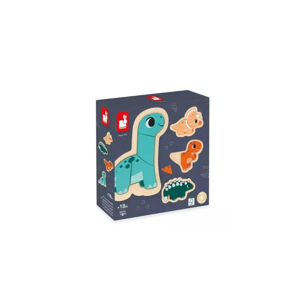 Puzzle Evolutivo - Dino - Puzzles Madera