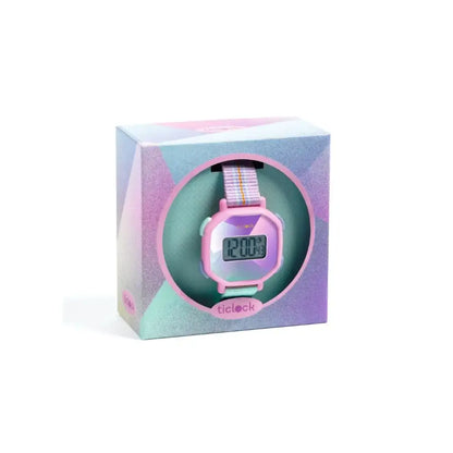 Reloj digital - Purple Prisma Life style by Djeco reloj-digital-purple-prisma-rosa-blanco-333