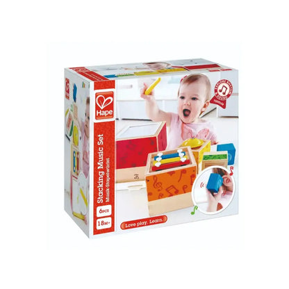 Set musical apilable Hape set-musical-apilable-de-madera-juguete-caja-726