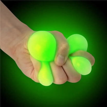 Squish Ball - Brilla en la Oscuridad Sensoriales SCRUNCHEMS squish-ball-brilla-en-la-oscuridad-sensoriales-mano-verde-estres-312