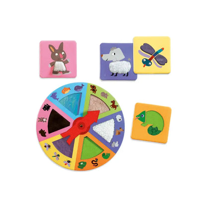Tactilo Loto - Animales Djeco tactilo-loto-animales-vistoso-circular-rompecabezas-654