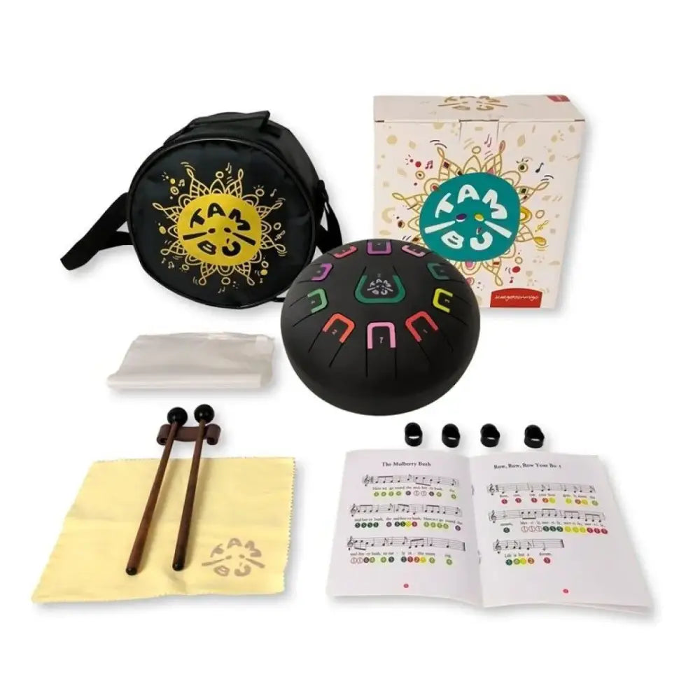 Tambú 8" 11 notas - Negro Mate Instrumento musical JuegaConmigo tambu-8-11-notas-negro-mate-878