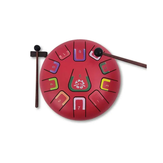 Tambú 8" 11 notas - Rojo mate Instrumento musical JuegaConmigo tambu-8-11-notas-rojo-mate-916