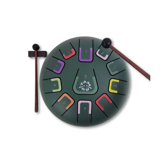 Tambú 8" 11 notas - Verde jungla mate Instrumento musical JuegaConmigo tambu-8-11-notas-verde-jungla-mate-429