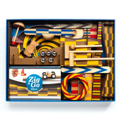 Zig & Go Wroom - 45 pzas. Djeco zig-go-wroom-45-pzas-de-madera-marmol-correr-861